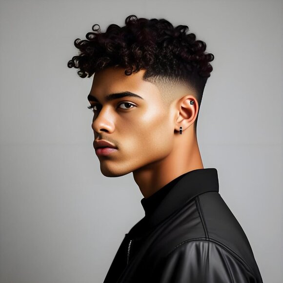 Stylish 6-Pair Hoop & Stud Earrings in Black Stainless Steel with CZ Accents - Picture 3 of 7